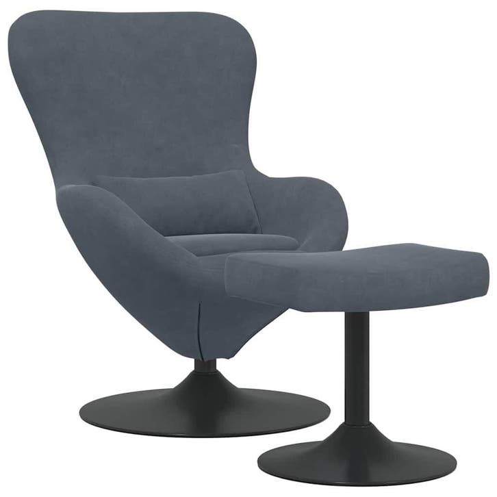 2x Eivormige Stoel Fluweel | Tweede Kansje | OP = OP, Huis en Inrichting, Stoelen, Grijs, Nieuw, Metaal, Verzenden