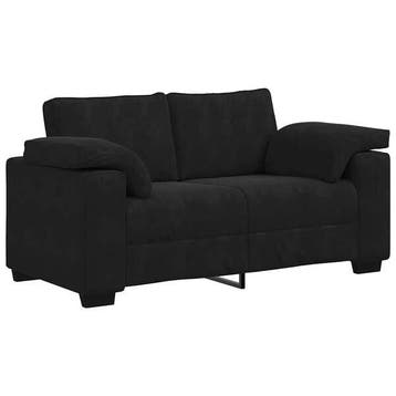 Loveseat velours noir - Seconde chance, eco-responsable, Verzenden