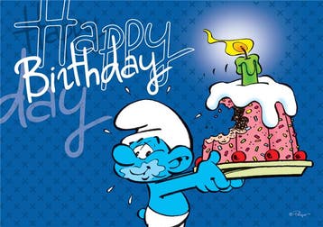 De Smurfen Happy Birthday Postkaart, Verzamelen, Ophalen of Verzenden, Nieuw