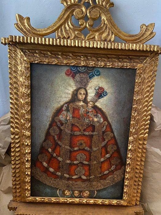 Onbekende kunstenaar - Madonna con Bambino, Antiquités & Art, Art | Peinture | Classique