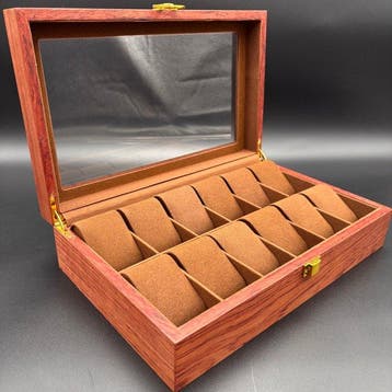 Boîte - (Sans réserve) - Bois, Velours - Boîte de montres de