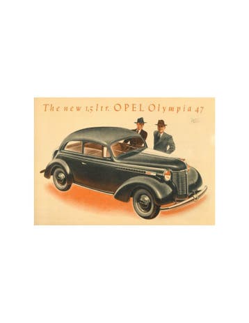 1947 OPEL OLYMPIA BROCHURE ENGELS, Nieuw