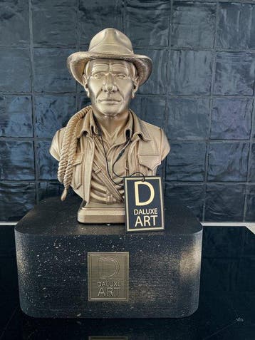 Daluxe Art (1999) - Gold Pop Art Buste - Indiana Jones