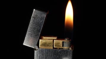 Dunill - Brushed Palladium & Gold Pattern Rollagas Lighter -, Nieuw