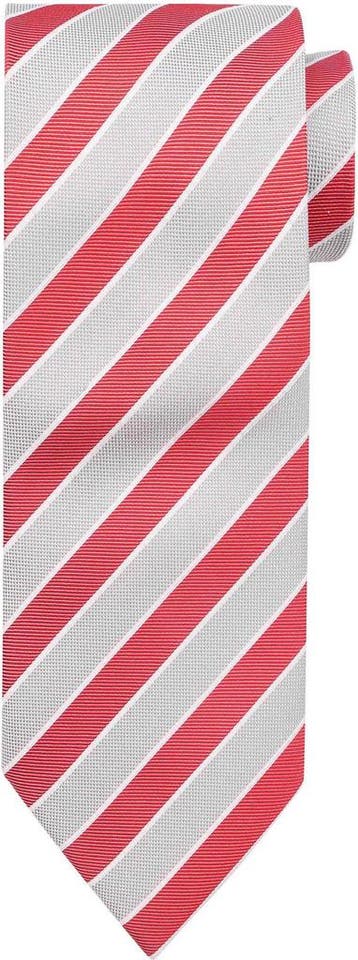 Stropdas Zijde Rood Grijs Streep maat  Heren, Kleding | Heren, Stropdassen, Verzenden, Nieuw, Rood, Suitable