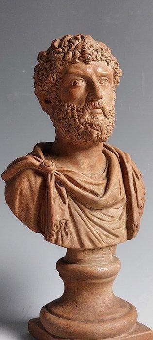 Giovanni Mollica - Buste, Lucius Verus - Grand Tour - 22 cm, Antiek en Kunst