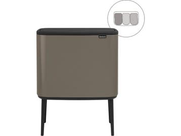 Brabantia Bo Touch Bin - Prullenbak - 3 x 11 liter -, Verzenden, Zo goed als nieuw