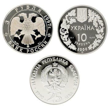 Rusland, Oekraïne, Bulgarije. 1996/1999 - Proof Animals (3