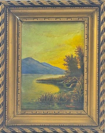 Henri Gustave Masson (1869-1957) - Veliero sul lago alpino