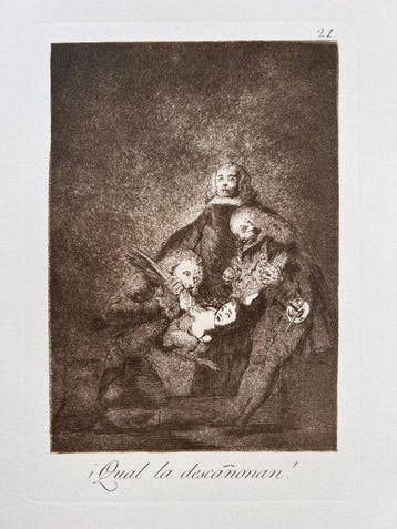 Francisco De Goya (1746-1828) - Caprichos Blatt #21, #48,