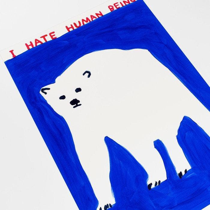 David Shrigley (1968) - I Hate Humans, Antiquités & Art, Art | Objets design
