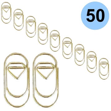 Fako Bijoux - 50x Mini Paperclip Diamant Goud - Goudkleurige, Diversen, Cadeauverpakkingen, Verzenden, Nieuw