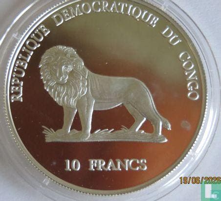 Congo-Kinshasa 10 francs 2000 (PROOF) Sunbird nectarinia..., Postzegels en Munten, Munten | Afrika, Losse munt, Goud, Zilver, Overige landen