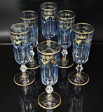 Artemisia - Flûte à champagne (6) - Monet - Cristal, oro