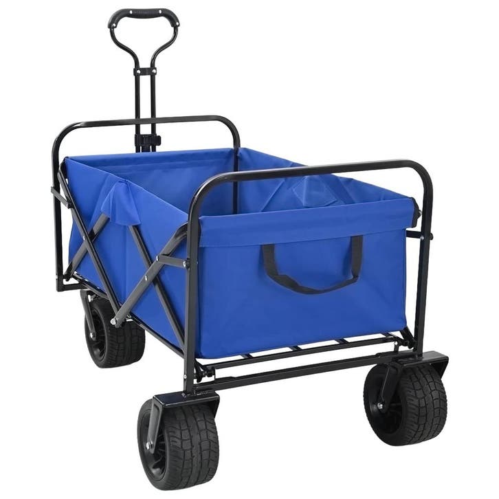 vidaXL Opvouwbare Handtrolley Blauw 89 x 63 x 96 cm, Bricolage & Construction, Outillage | Outillage à main, Envoi