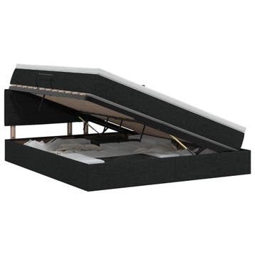 vidaXL Opbergbed met matras Zwart 180 x 200 cm Bewerkt hout, Verzenden, Nieuw