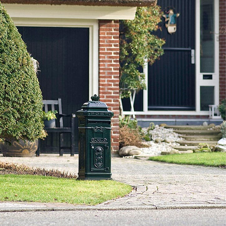 Brievenbussen aluminium Kolombrievenbus XL Groen - Engelse b, Jardin & Terrasse, Boîtes aux lettres, Envoi