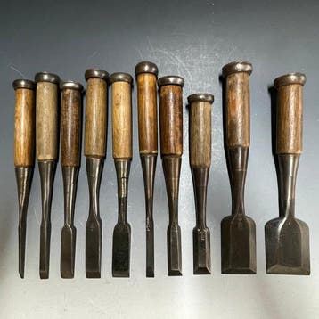 Tataki Oire Nomi | Bench Chisels Set w/ Roll Case -