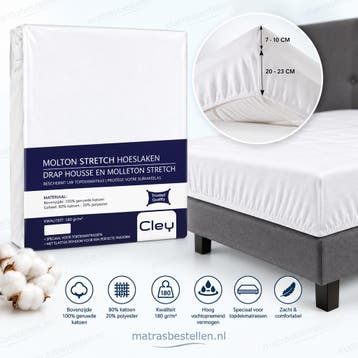 Molton voor matras of topper,180 grams Stretch molton - 120