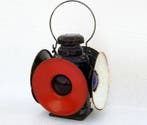Multi Colored - Vintage Iron Railway / Railroad Lantern -