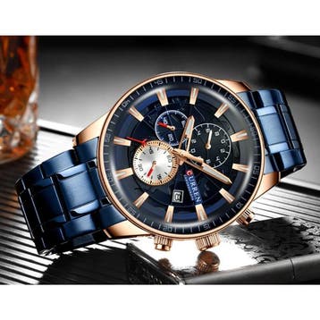 Staal Luxe Horloge - Bandje Analoog Kwarts Roestvrij Uurwerk, Verzenden