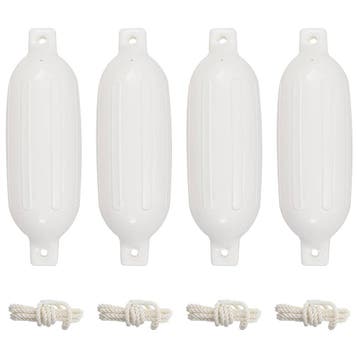 vidaXL | Boot bumpers | Wit 58,5 x 16,5 cm PVC, Verzenden, Nieuw