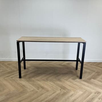 sta-tafel (hxbxd) 110x180x60 cm,  midden eiken - zwart