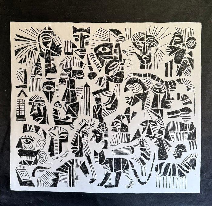 Freda People - Voodoo Collection XL, Antiek en Kunst, Kunst | Schilderijen | Modern