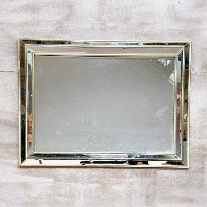 Spiegel - Kristal, Hout - Venetiër, Antiek en Kunst, Curiosa en Brocante