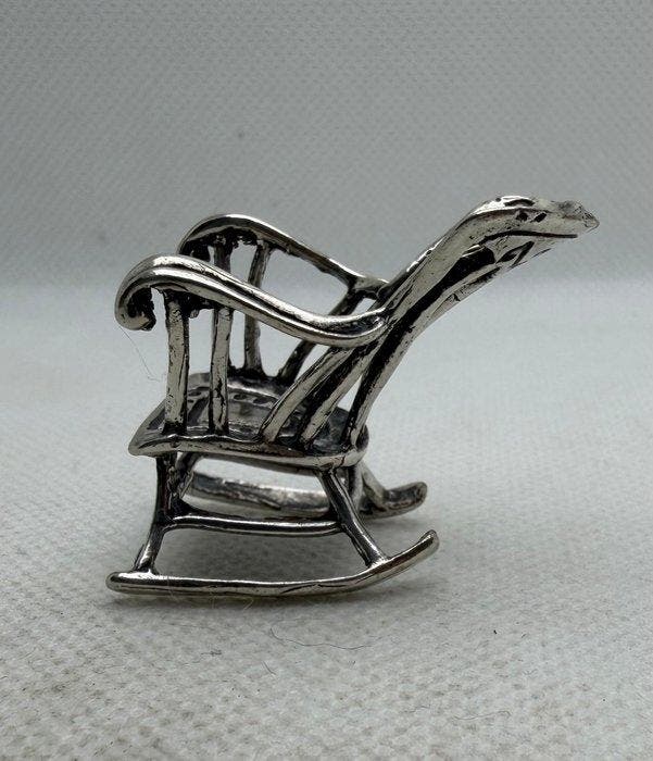 Beeldje - Silla mecedora - Zilver, Antiek en Kunst, Antiek | Zilver en Goud