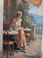 Francesco Alfano (1959) - Aperitivo in costiera, Antiek en Kunst