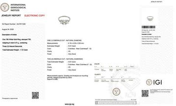 Ring - 18 karaat Witgoud - 1.72ct. tw. Diamant (Natuurlijk)
