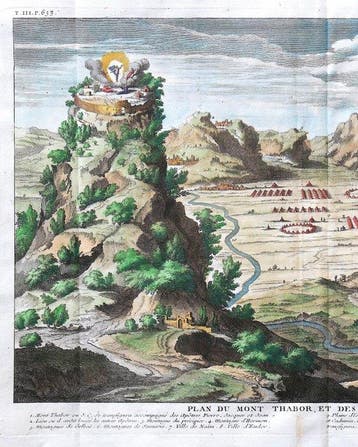 Israël - Berg Tabor; Calmet - Plan du Mont Thabor et del, Nieuw
