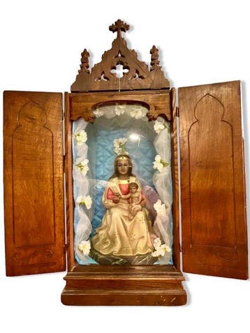 Chapelle de visite - Virgen de las Huertas - 56 cm - Bois -