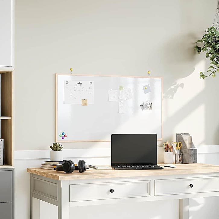 vidaXL Magnetisch whiteboard met massief grenenhouten frame, Articles professionnels, Articles professionnels Autre, Envoi