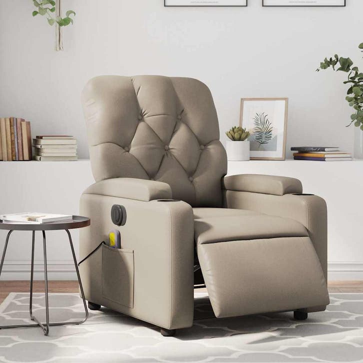 vidaXL Massagestoel verstelbaar elektrisch kunstleer, Huis en Inrichting, Fauteuils, Nieuw, Verzenden
