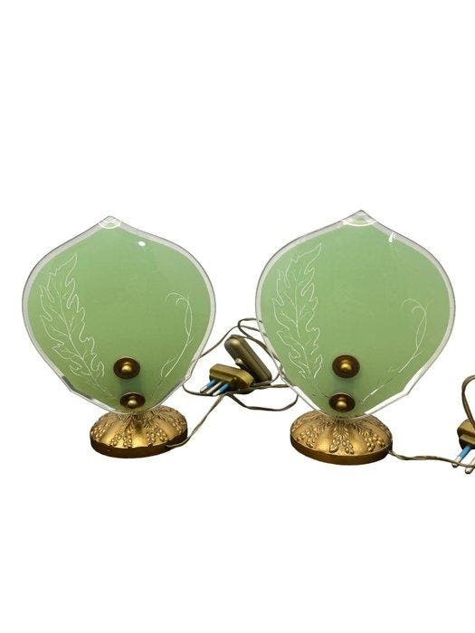 Lampe de bureau - Dans le style de Pietro Chiesa - verre et, Antiquités & Art, Art | Objets design