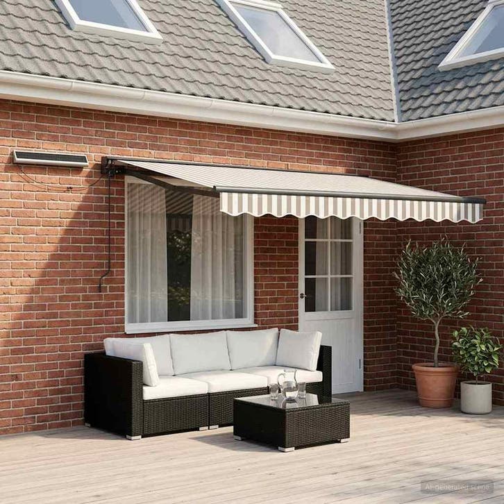 vidaXL Elektrisch Uitschuifbare Zonneluifel 4 × 3,5 m, Jardin & Terrasse, Protection solaire, Envoi