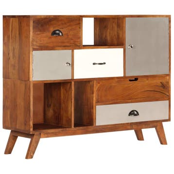 vidaXL Dressoir 115x35x86 cm massief acaciahout, Huis en Inrichting, Kasten | Dressoirs, Verzenden, Nieuw