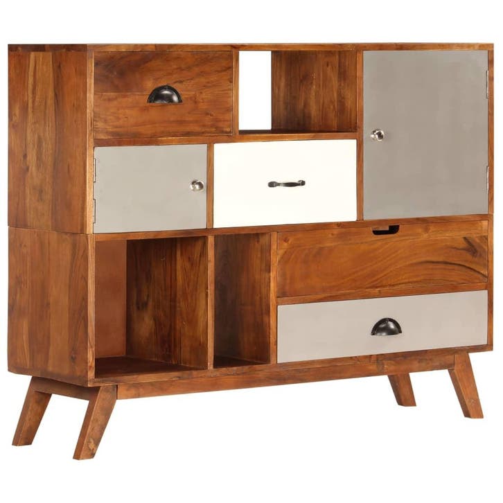 vidaXL Dressoir 115x35x86 cm massief acaciahout, Maison & Meubles, Armoires | Dressoirs, Envoi