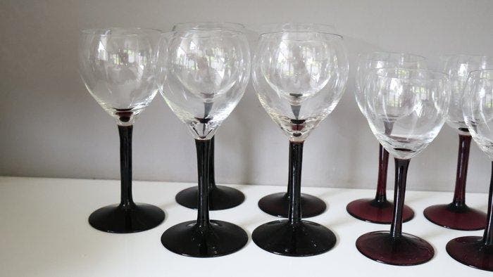 Kristalunie Maastricht - Wijnglas (15) - Glas - Art Deco, Antiquités & Art, Antiquités | Verre & Cristal