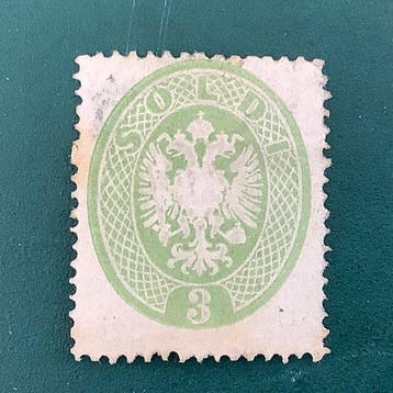 Italiaanse oude staten - Lombardije Venetië 1863 - 3 Soldi, Postzegels en Munten, Postzegels | Europa | Oostenrijk, Gestempeld