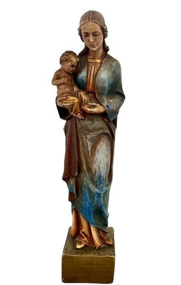 Gebr van Paridon - Beeld, Madonna - 33 cm - Gips