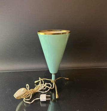 Lampe de table trépied - Aluminium, Laiton - Années 50.