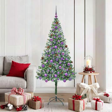 vidaXL Kunstkerstboom met 300 LED Groen 180 cm PVC en Staal, Verzenden, Nieuw