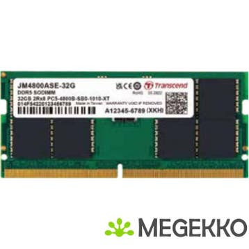 Transcend JetMemory JM4800ASE-32G geheugenmodule 32 GB 1 x, Informatique & Logiciels, Mémoire RAM, Verzenden