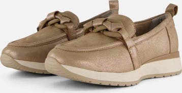 Tamaris Instappers taupe Textiel - Dames - Maat 40 (Mode), Verzenden