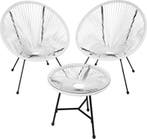 2dekans | tectake® - Tuinmeubel-bistroset - 2 stoelen en 1, Ophalen of Verzenden