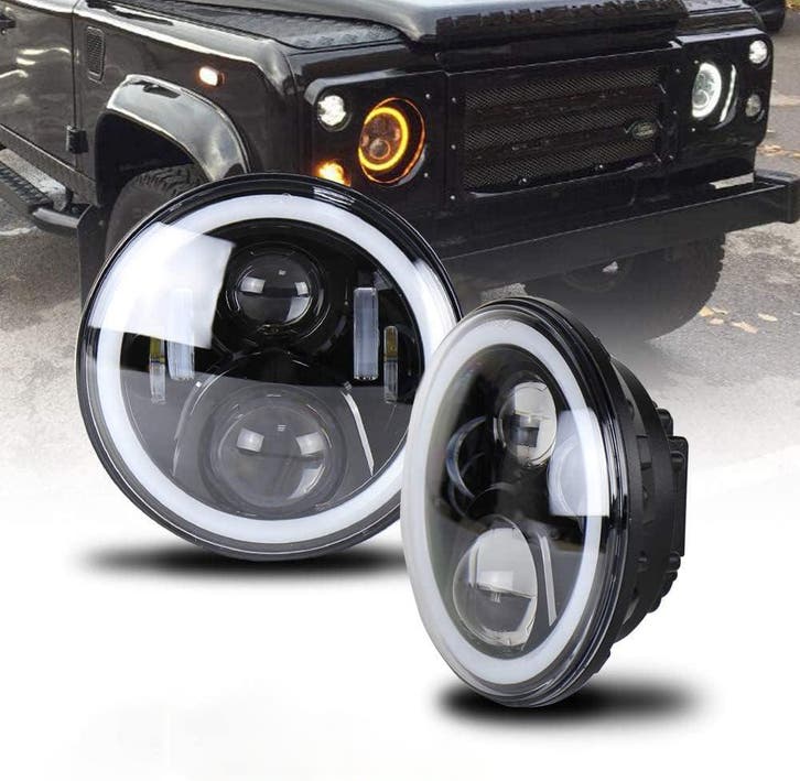 Defender LED Koplampen | Retour deal | Bizar scherp, Auto-onderdelen, Verlichting, Gebruikt, Land Rover, Verzenden