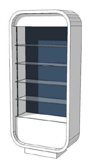 *TIP*  High glossy kast wit met glasplaten en spiegel S-VEC, Ophalen of Verzenden